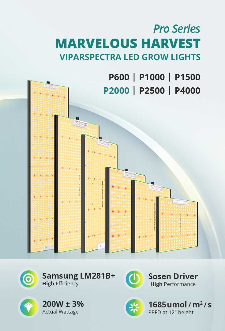 ViparSpectra® P2000 200W Infrared Full Spectrum LED Grow Light